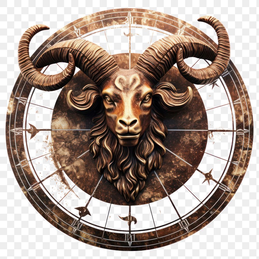 PNG Zodiac sign animal mammal clock. AI generated Image by rawpixel.