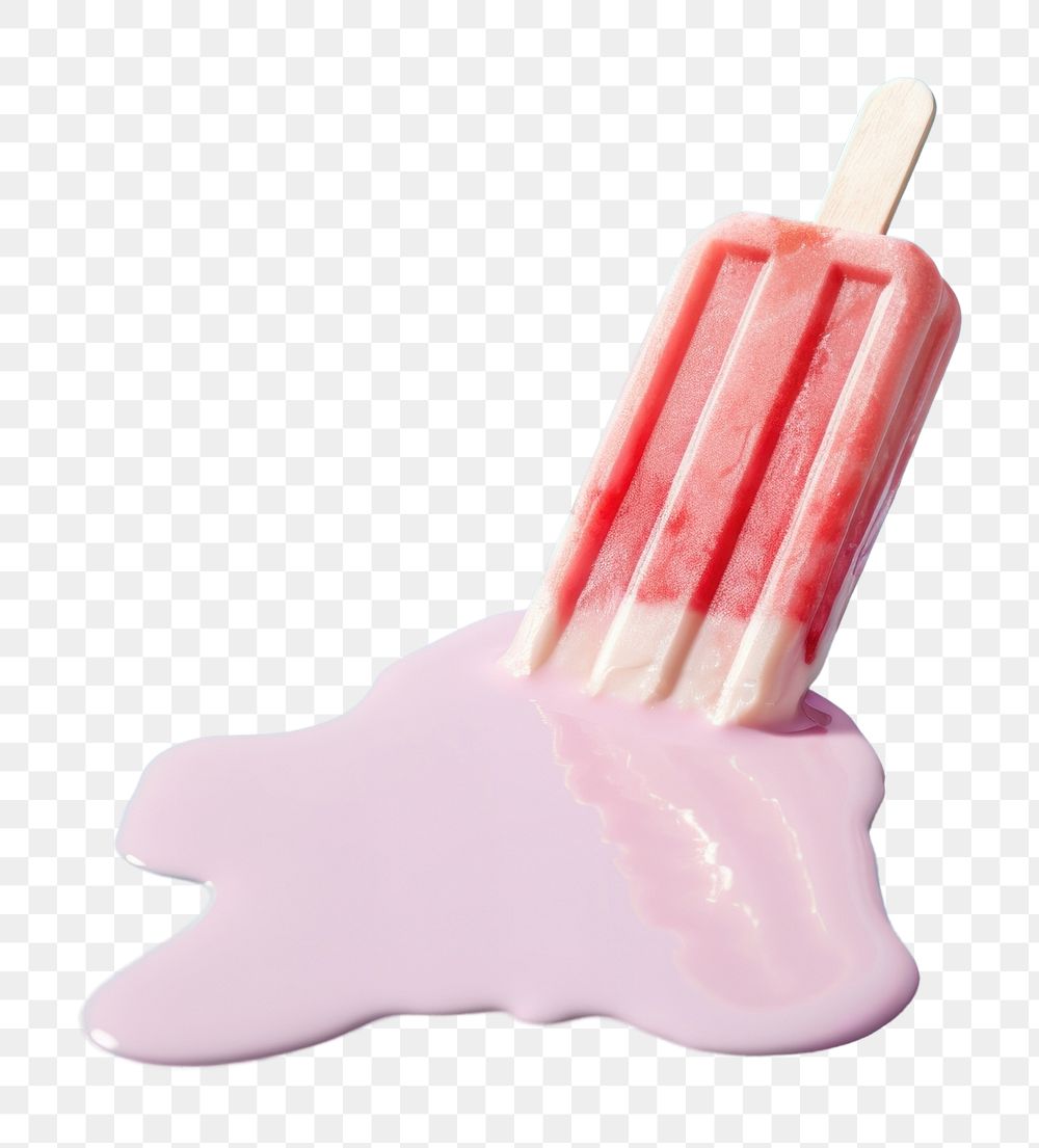 PNG melted ice cream bar, transparent background. 