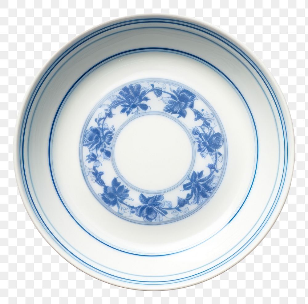 PNG A white dinner plate porcelain pattern saucer. AI generated Image by rawpixel.