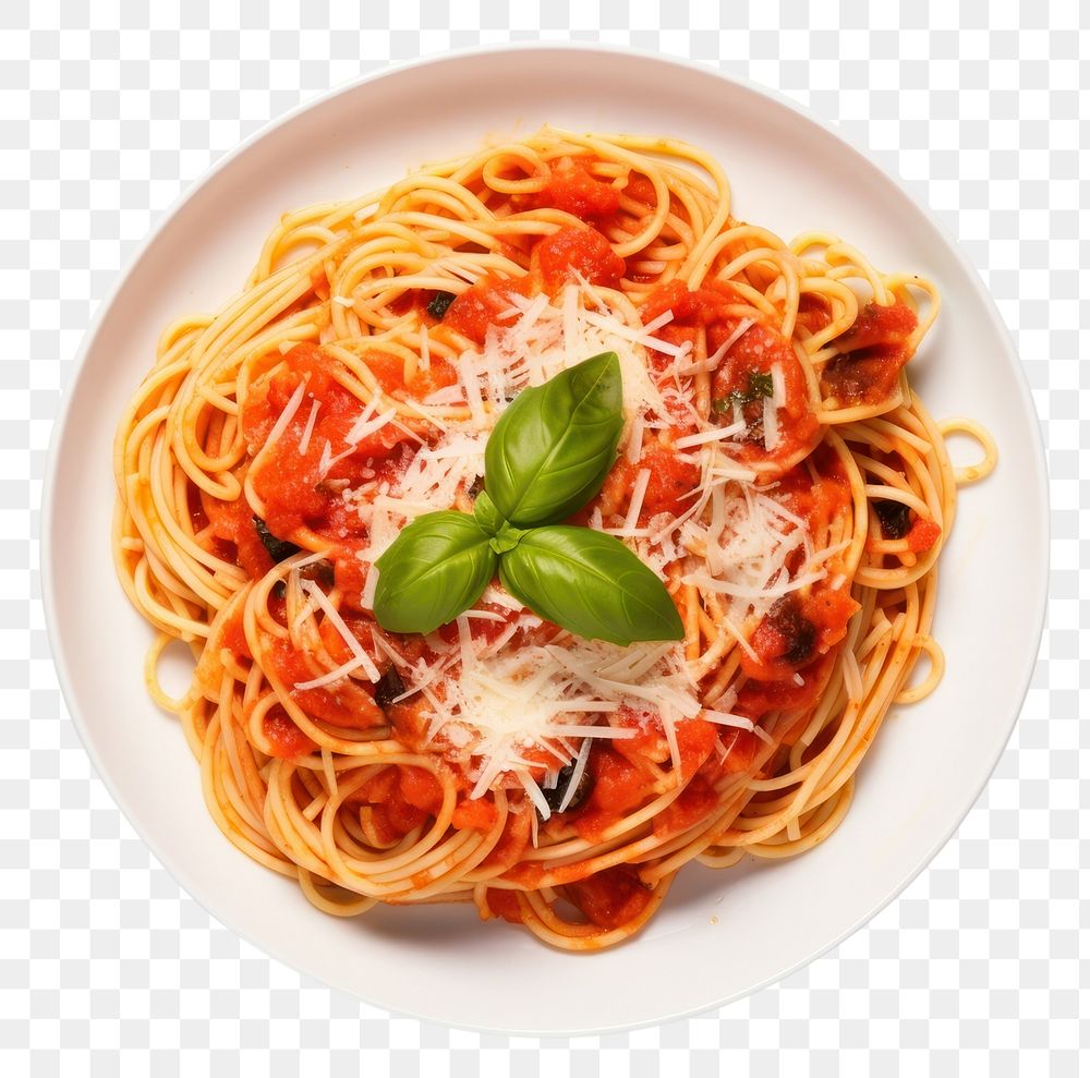 PNG Spaghetti pasta plate food
