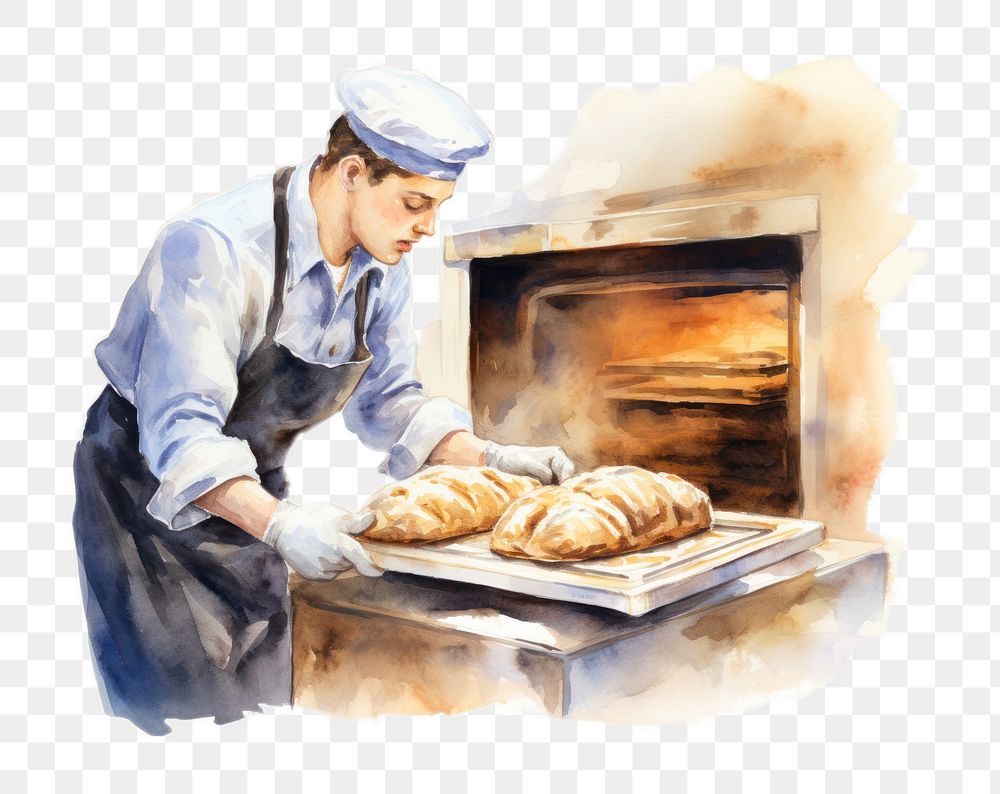 PNG Person taking bread oven appliance cooking. AI generated Image by rawpixel.