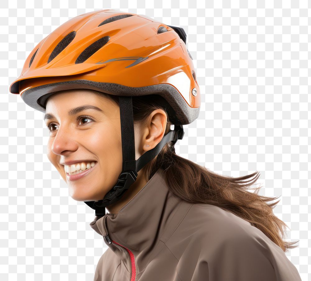 PNG Helmet adult woman white background. AI generated Image by rawpixel.