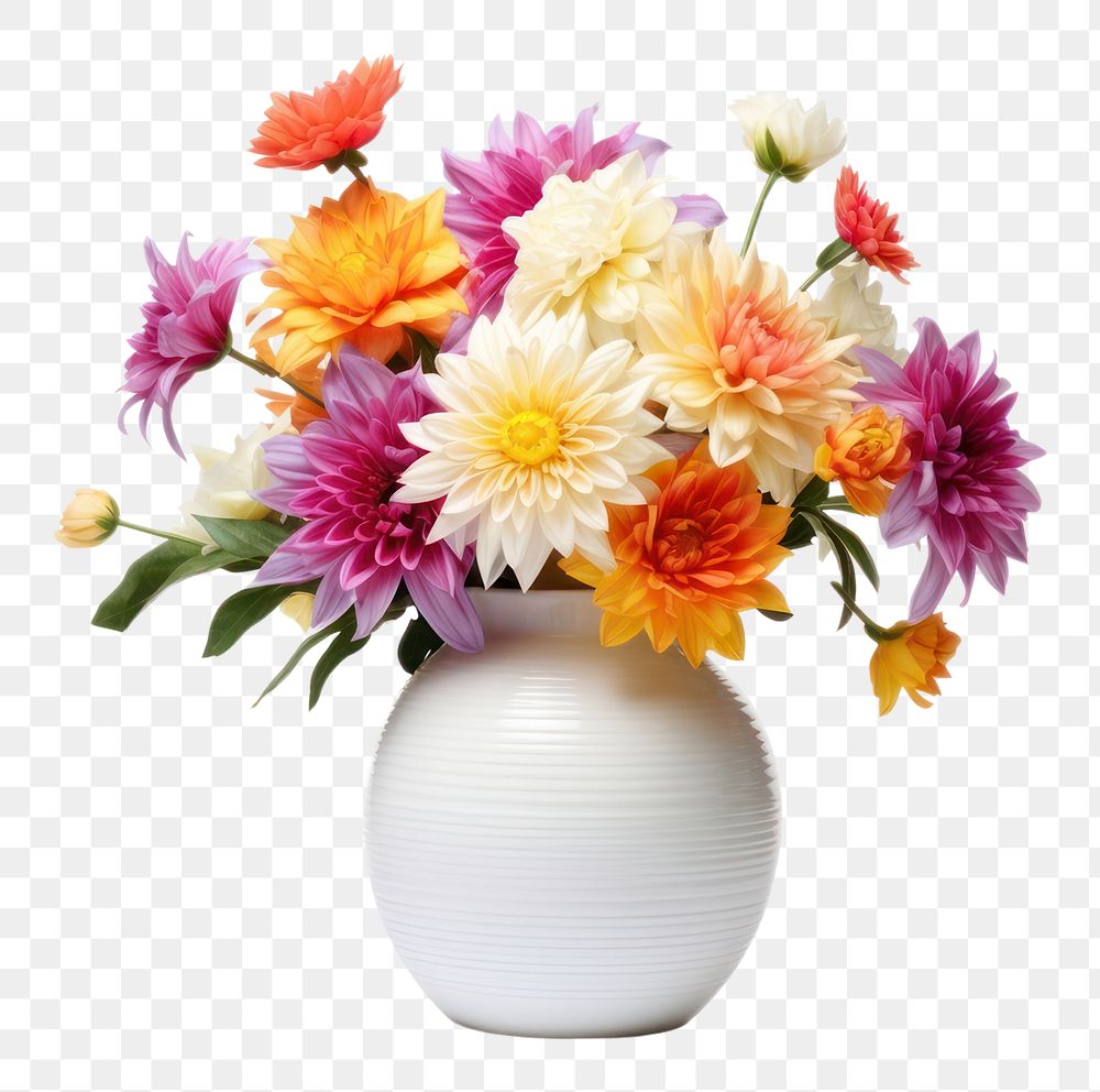 PNG Flower vase plant daisy