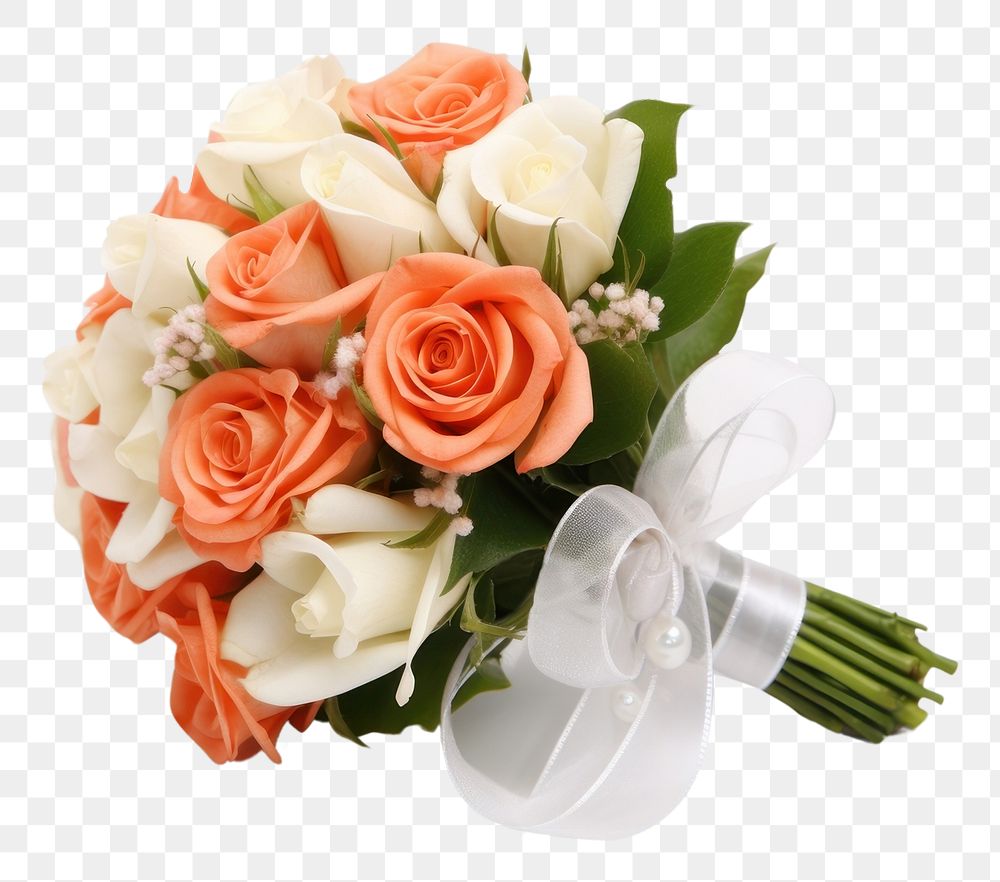 PNG Wedding bouquet flower plant rose. AI generated Image by rawpixel.