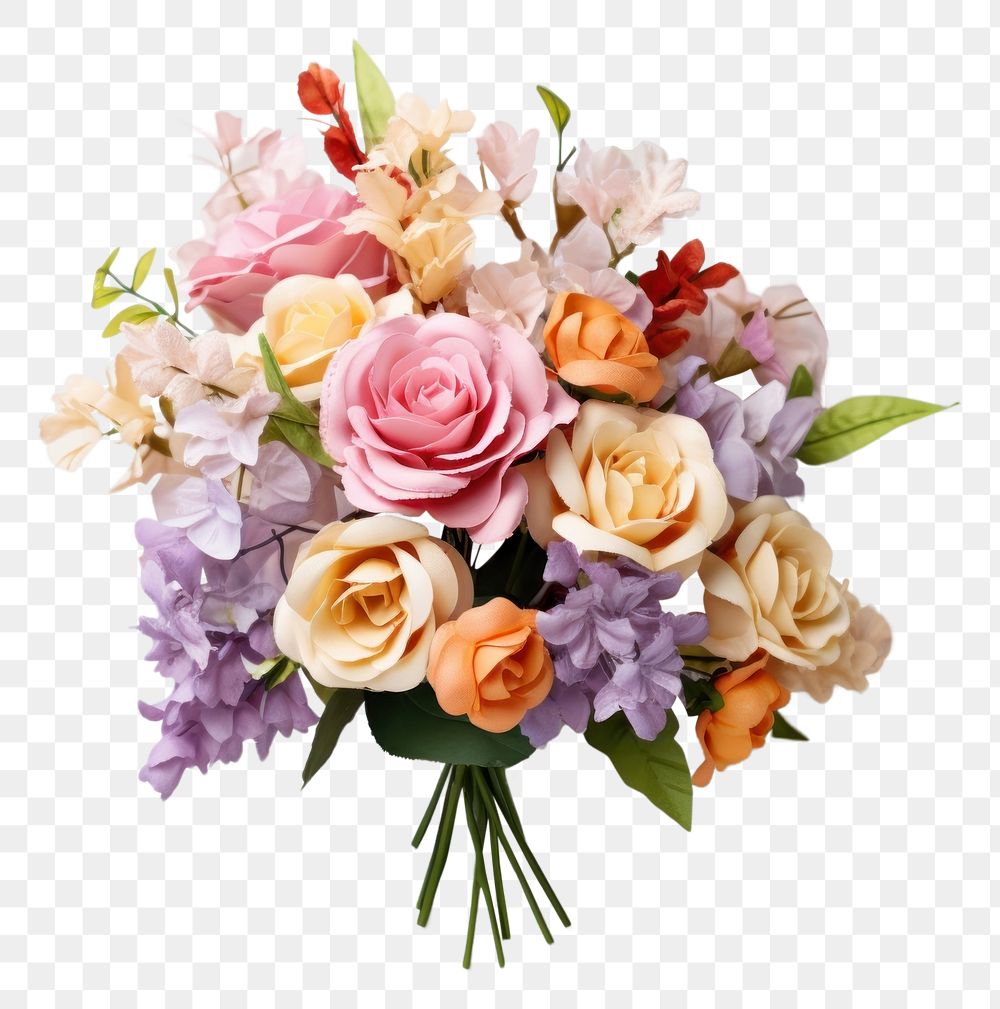 PNG Flower bouquet plant rose white background. 