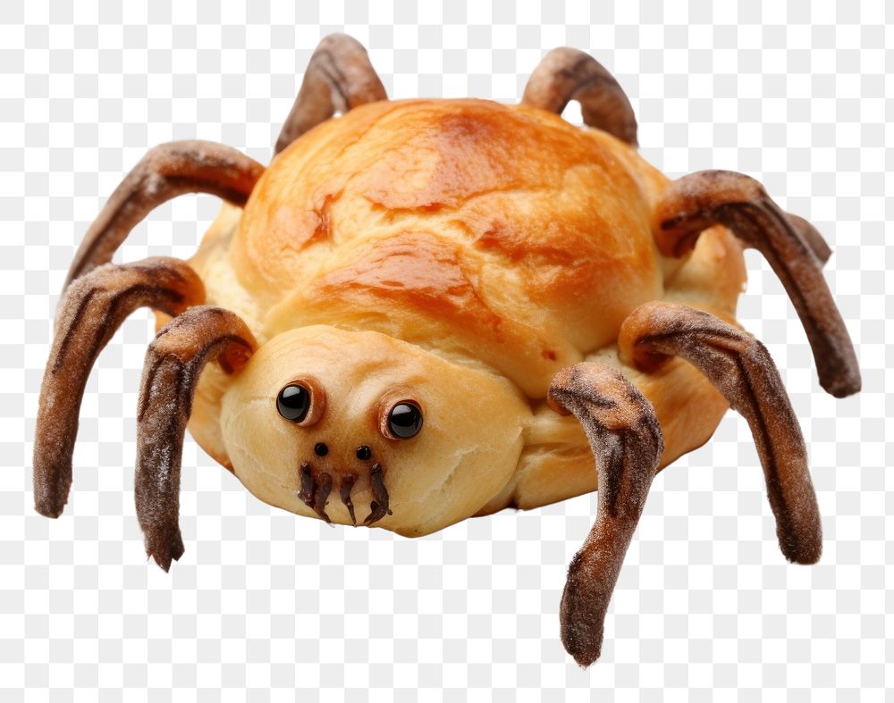 PNG Spider bread halloween snack arachnid animal insect. AI generated Image by rawpixel.