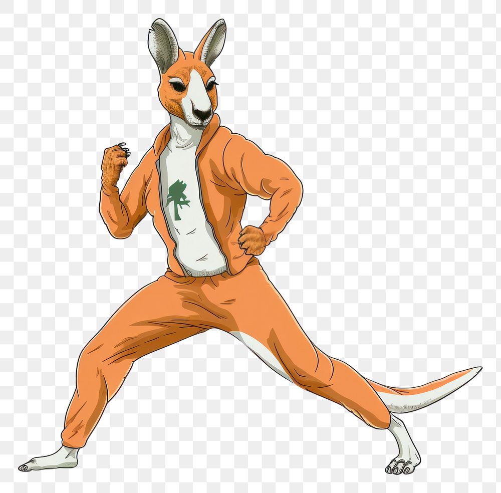 PNG  Kangaroo animal mammal representation. AI generated Image by rawpixel.