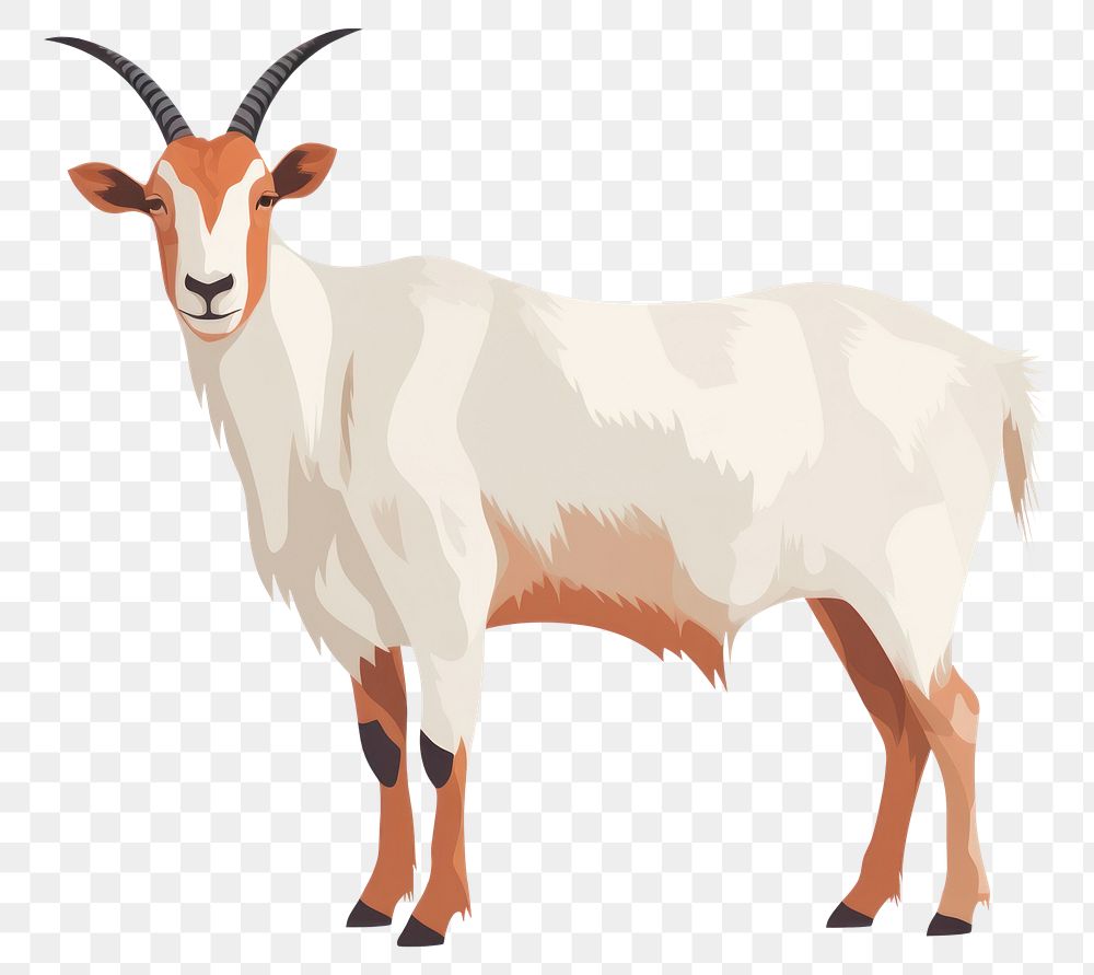 PNG  Goat livestock animal mammal. AI generated Image by rawpixel.