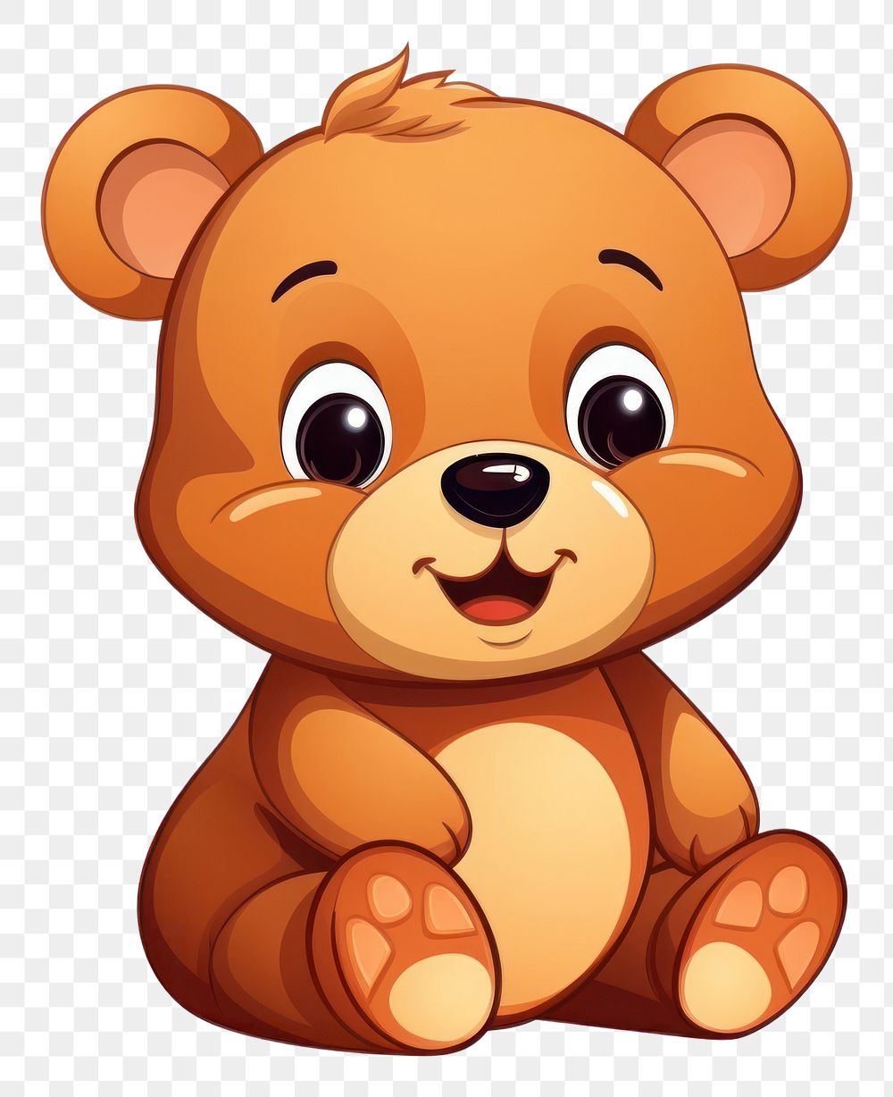 PNG Bear doll cartoon toy representation. AI generated Image by rawpixel.