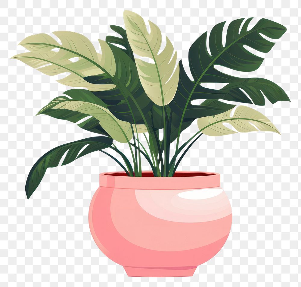 PNG  Houseplant vase leaf flowerpot. AI generated Image by rawpixel.