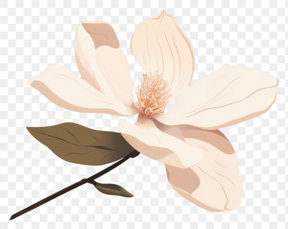 PNG Magnolia blossom flower petal. 