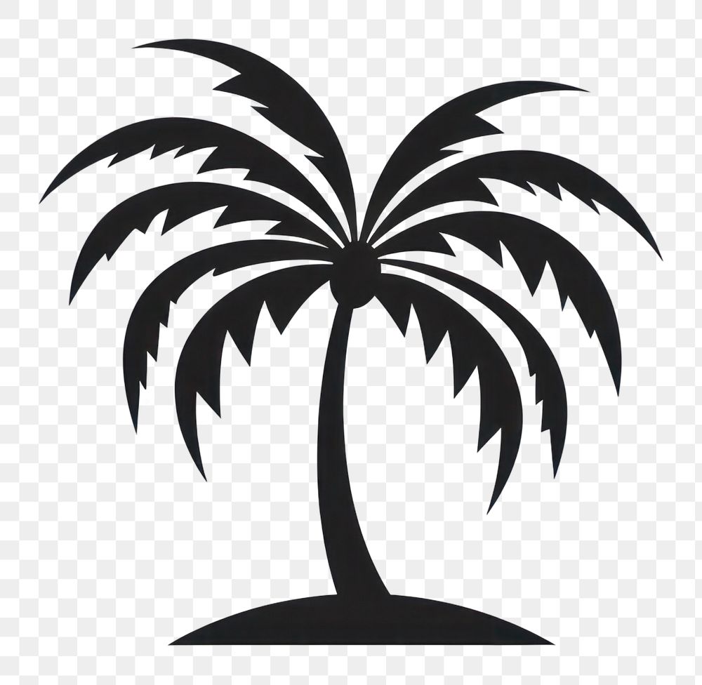 PNG Palm tree plant monochrome arecaceae. AI generated Image by rawpixel.
