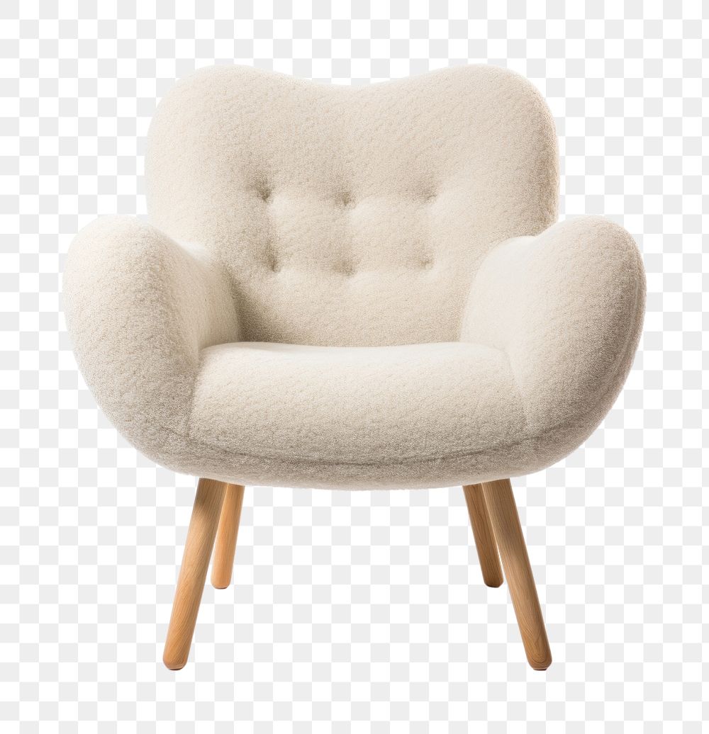 PNG  Boucle Chair furniture chair armchair. AI generated Image by rawpixel.