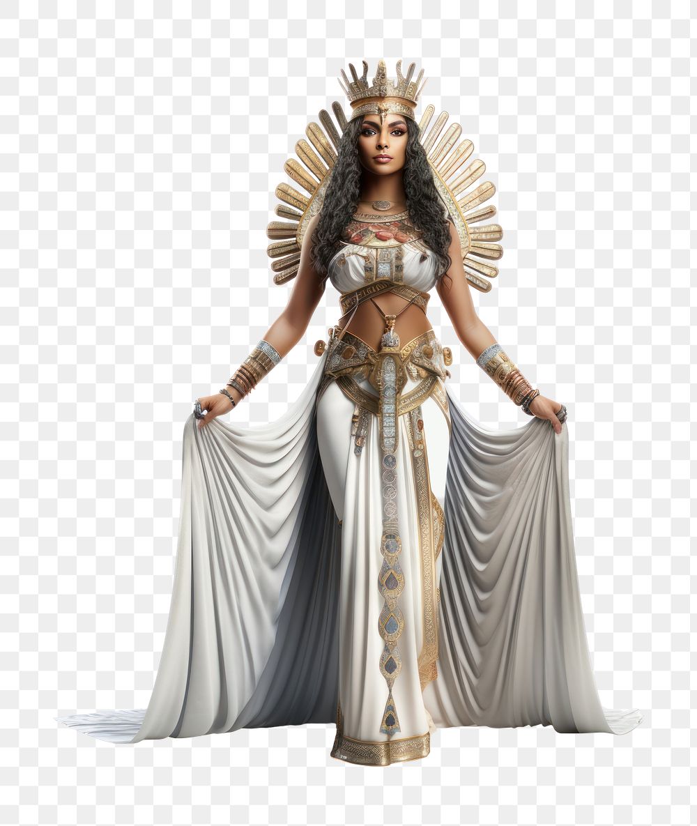 PNG Egyptian Goddess adult white background elegance