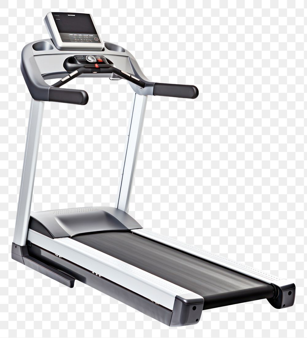 PNG  Fitness treadmill white background technology. AI generated Image by rawpixel.