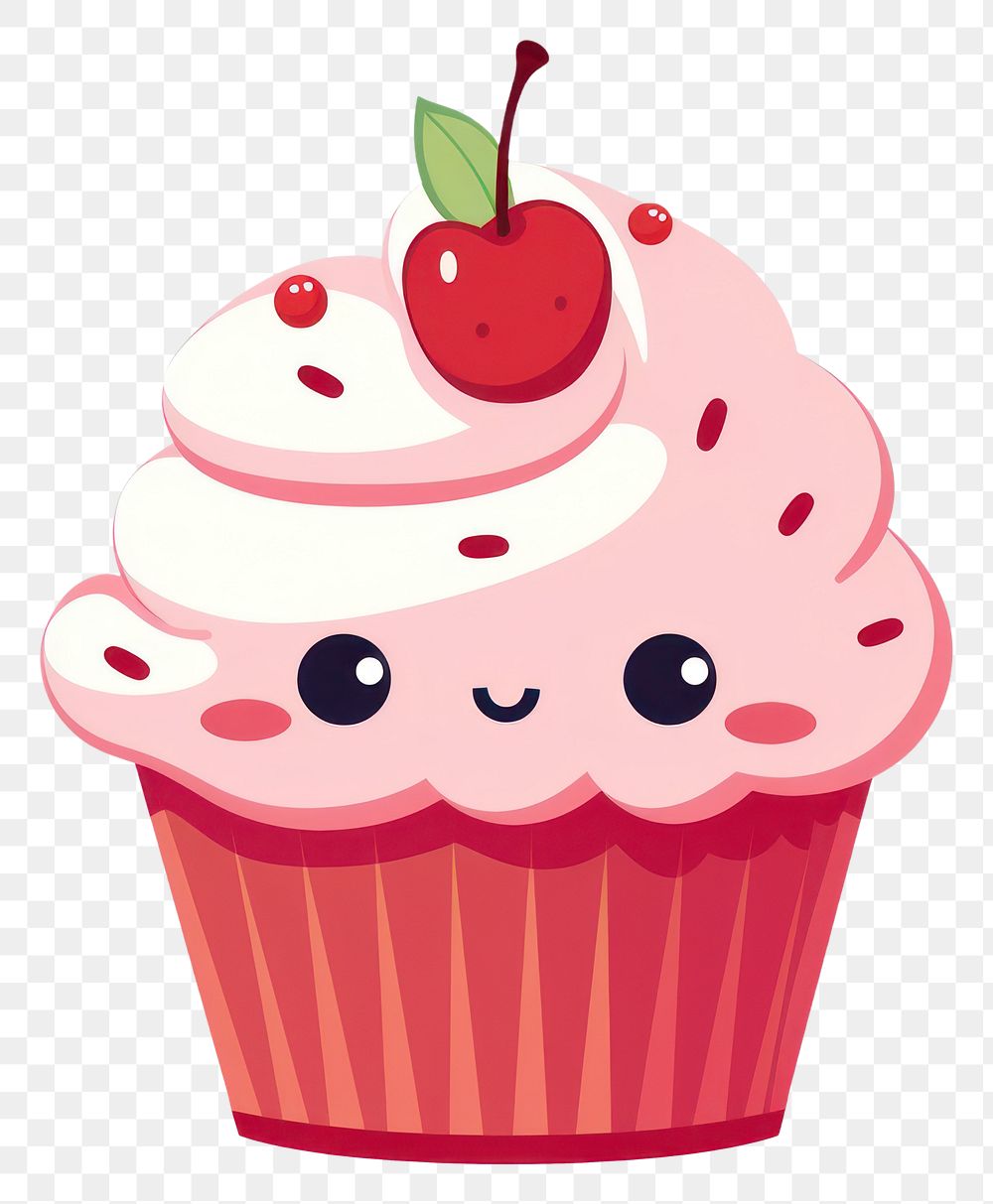 PNG  Cute png cake dessert cupcake. AI generated Image by rawpixel.