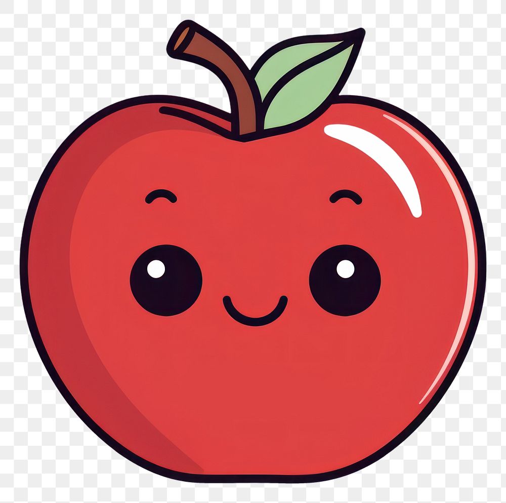 PNG  Cute png apple fruit plant. AI generated Image by rawpixel.