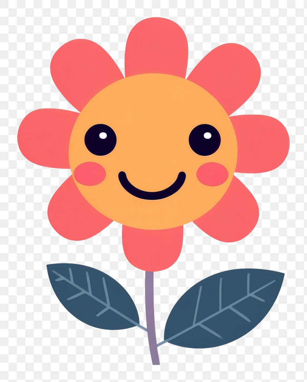 PNG  Cute png flower plant anthropomorphic. AI generated Image by rawpixel.