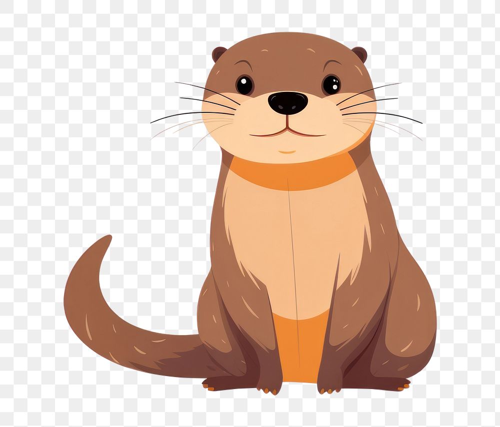 PNG  Cute png otter animal mammal. AI generated Image by rawpixel.