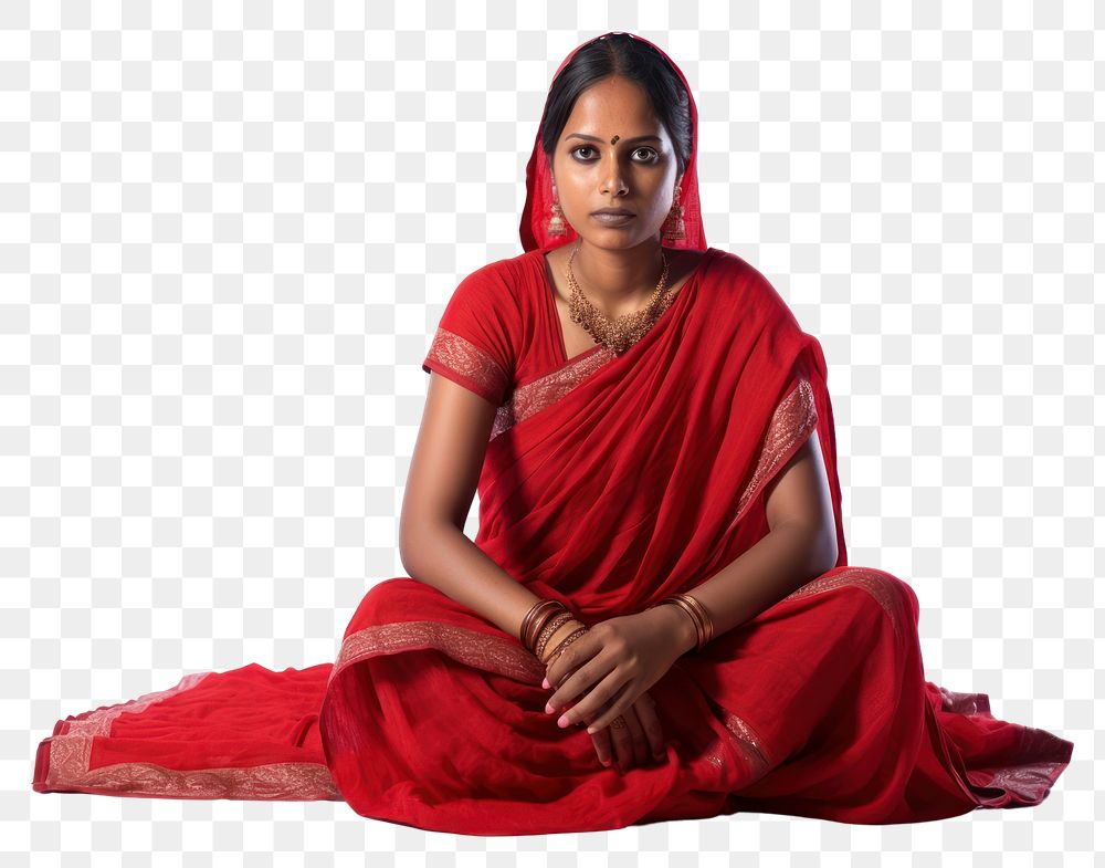 PNG India sitting adult women. AI generated Image by rawpixel.