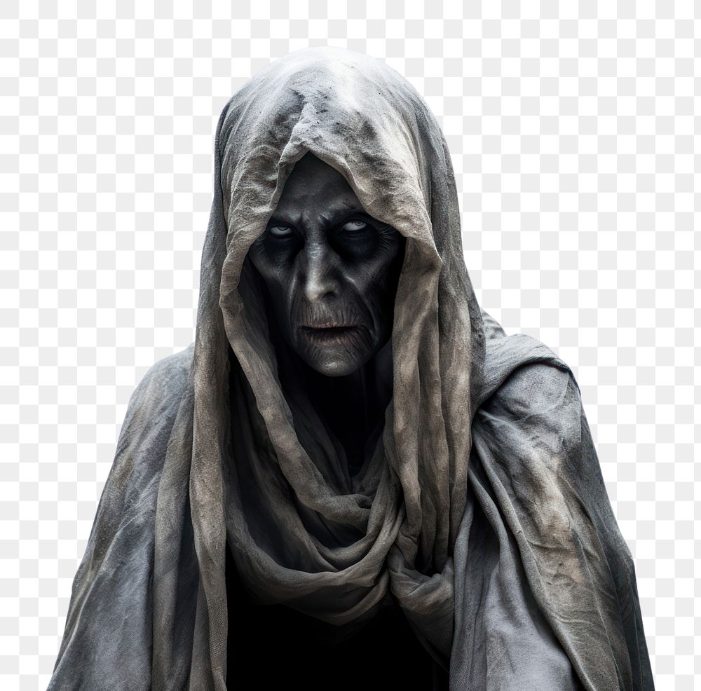 PNG  Creepy statue sculpture portrait. 
