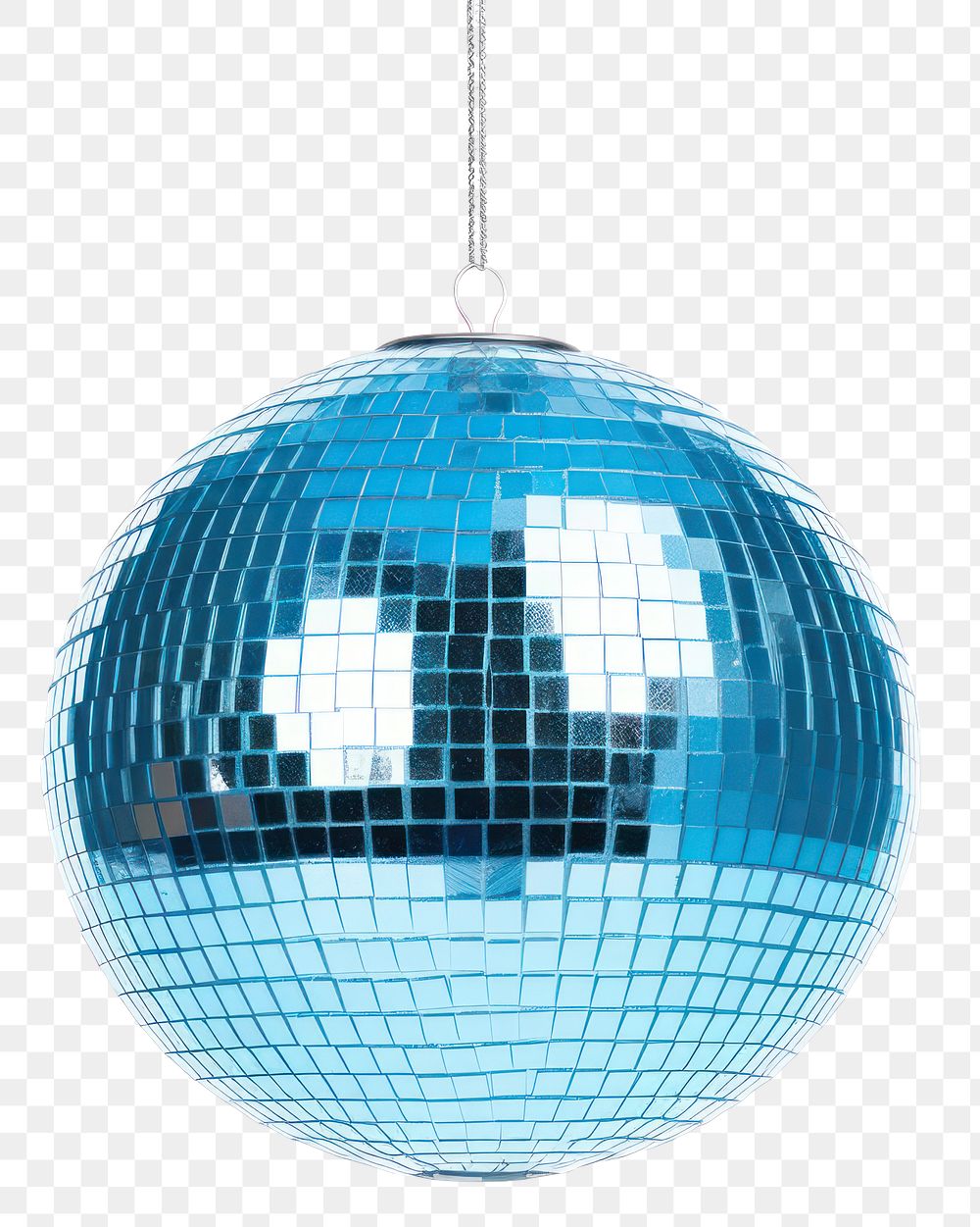 PNG  Disco ball hanging sphere blue. AI generated Image by rawpixel.