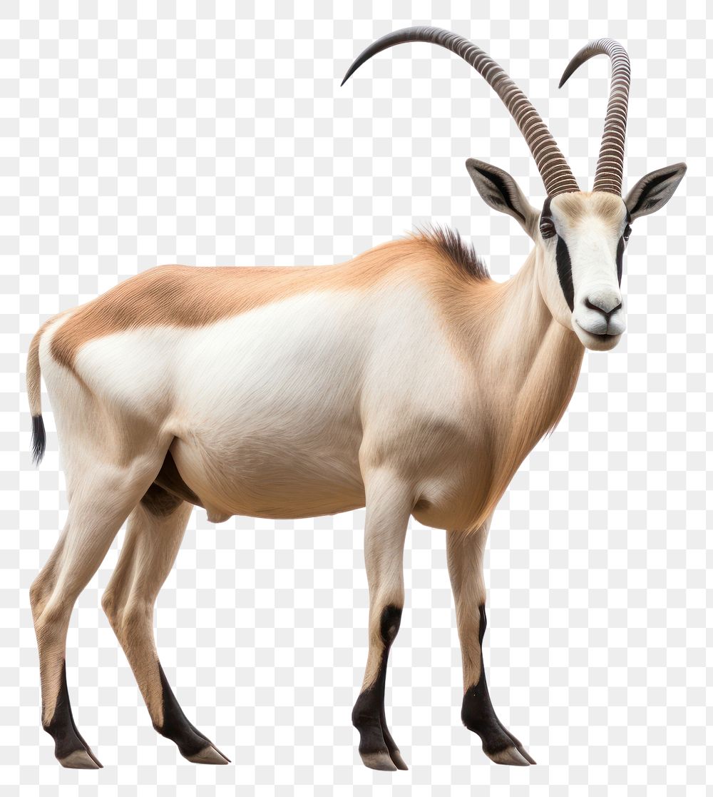 PNG Scimitar Horned Oryx wildlife animal mammal. AI generated Image by rawpixel.