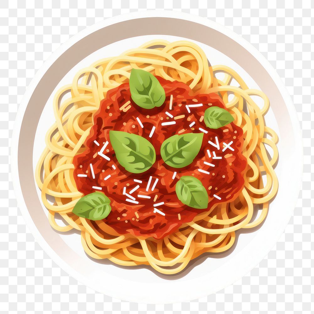 PNG Spaghetti pasta food condiment. AI generated Image by rawpixel.