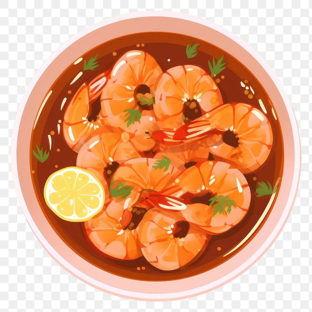 PNG Seafood shrimp fruit meal. AI generated Image by rawpixel.