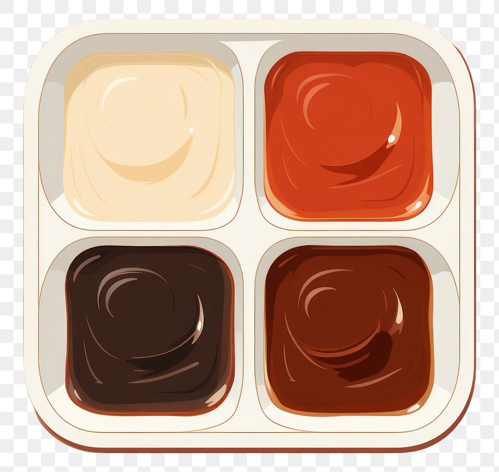 PNG Dessert food chocolate palette. AI generated Image by rawpixel.