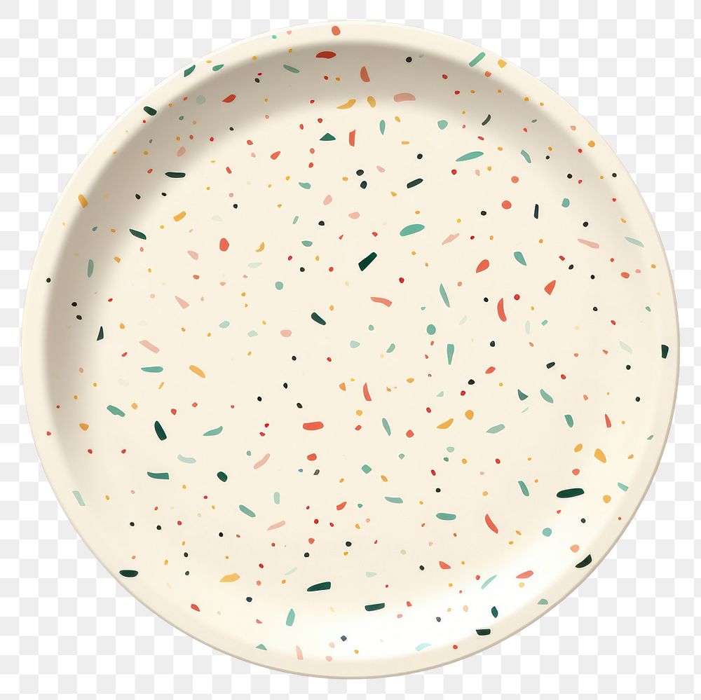 PNG Confetti plate tableware dishware. AI generated Image by rawpixel.