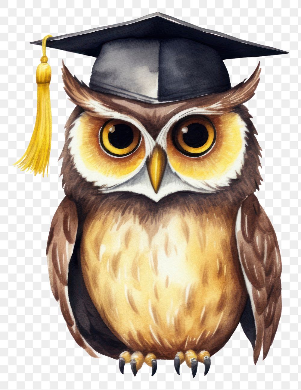 PNG Owl graduate graduation animal bird. AI generated Image by rawpixel.