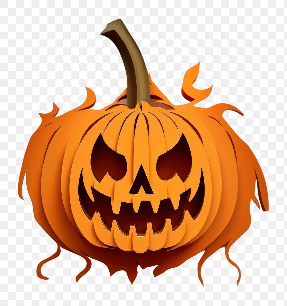 PNG Halloween pumpkin anthropomorphic jack-o'-lantern. 