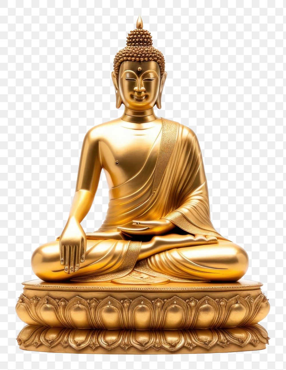 PNG Buddha statue white background representation