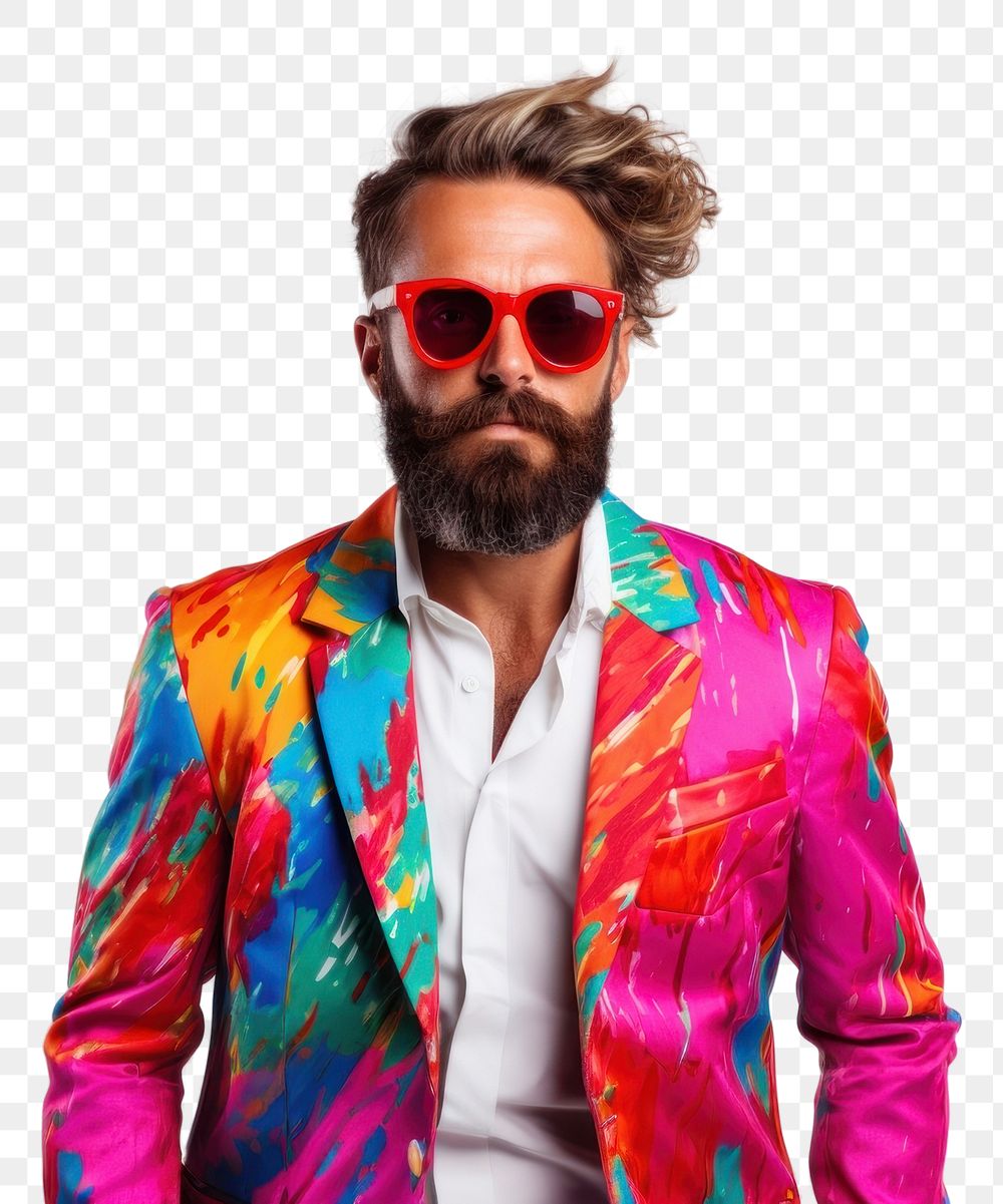 PNG Stylist man sunglasses portrait blazer. AI generated Image by rawpixel.