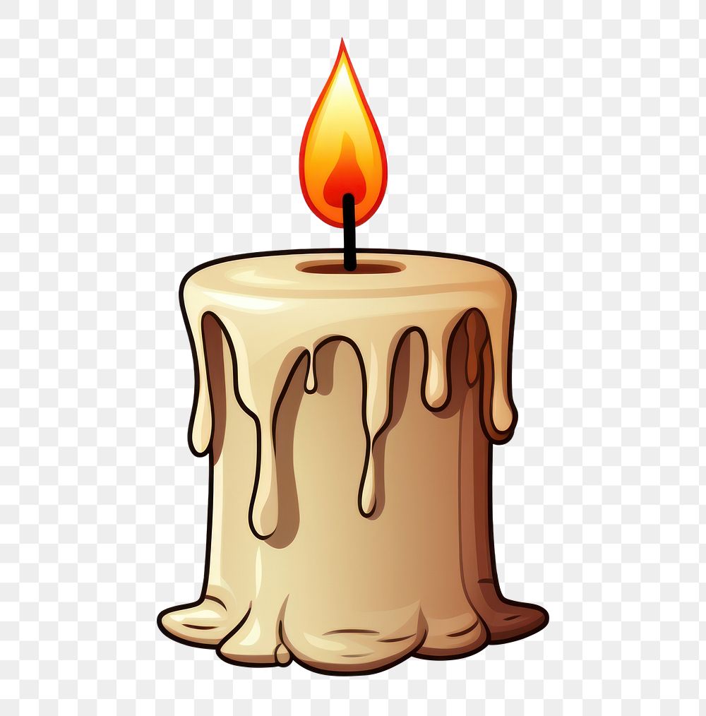 PNG Candle cartoon fire celebration. AI generated Image by rawpixel.