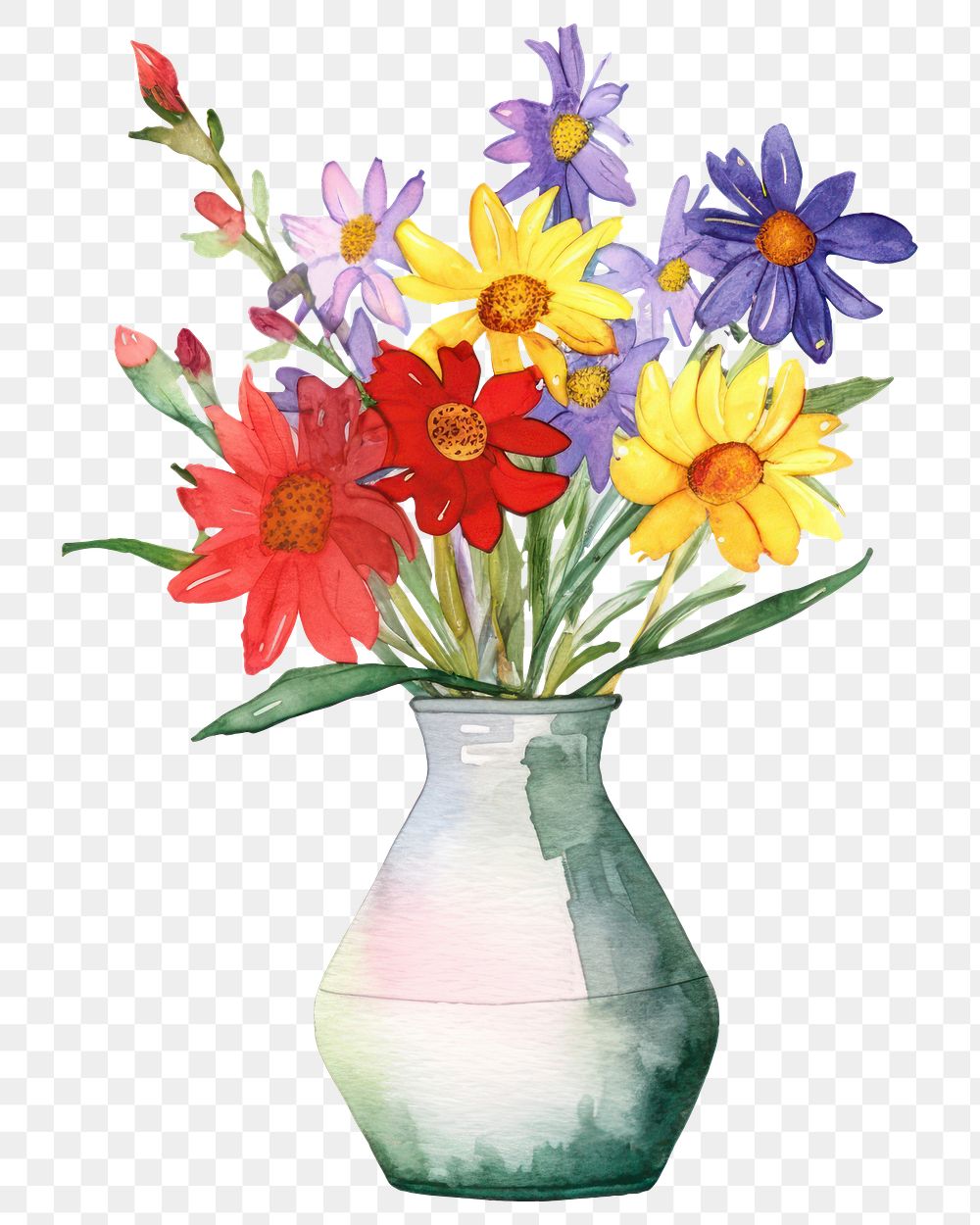 PNG Vase flower plant art. 