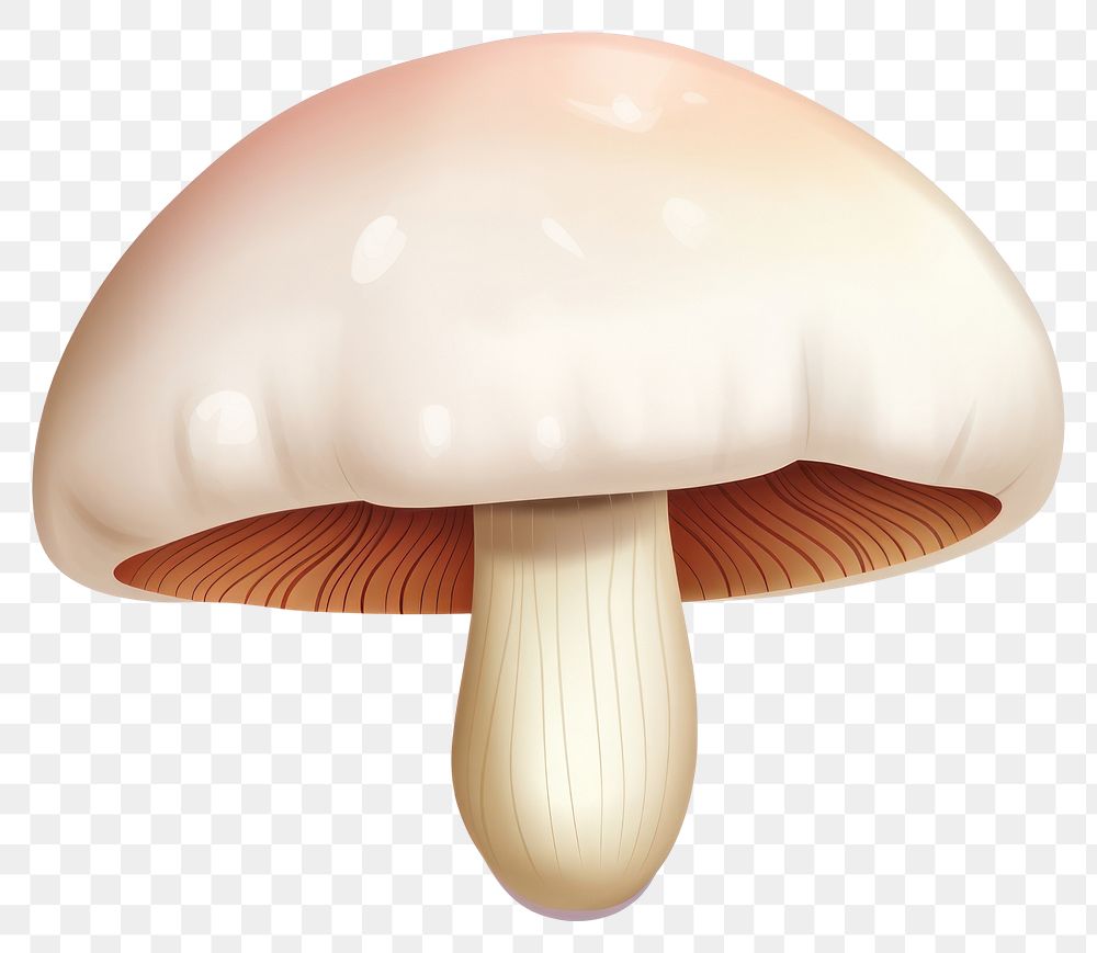 PNG Mushroom fungus agaric white background. AI generated Image by rawpixel.