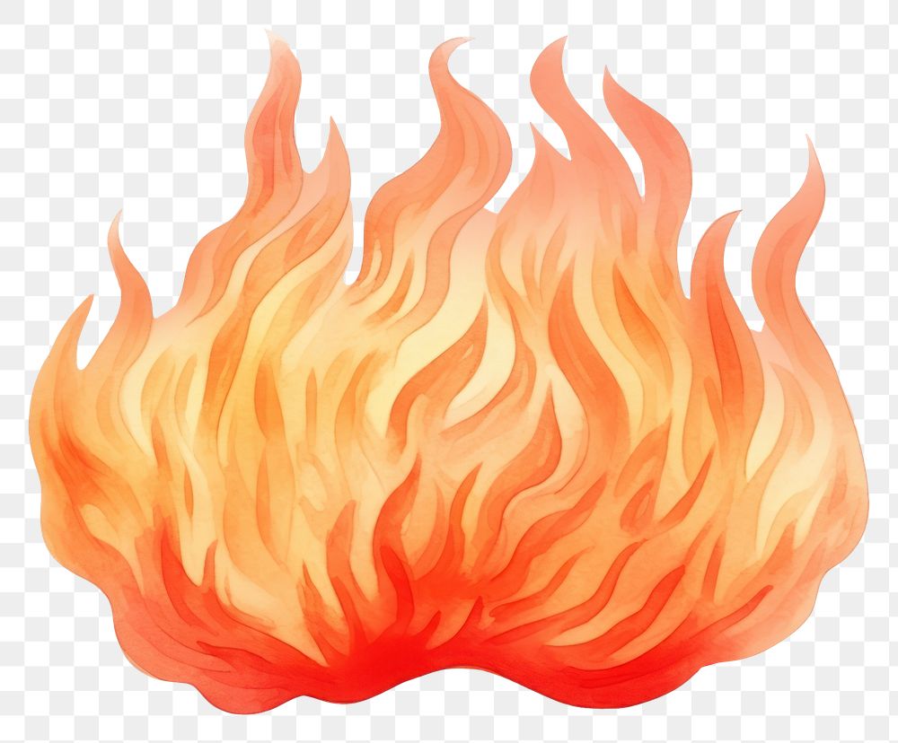 PNG Flame fire white background wildfire. AI generated Image by rawpixel.