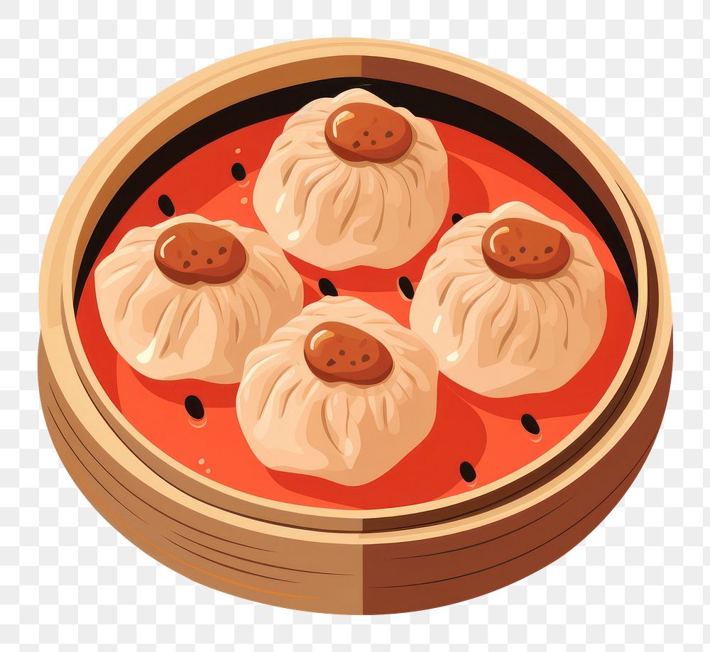 PNG Dumpling food xiaolongbao freshness. AI generated Image by rawpixel.