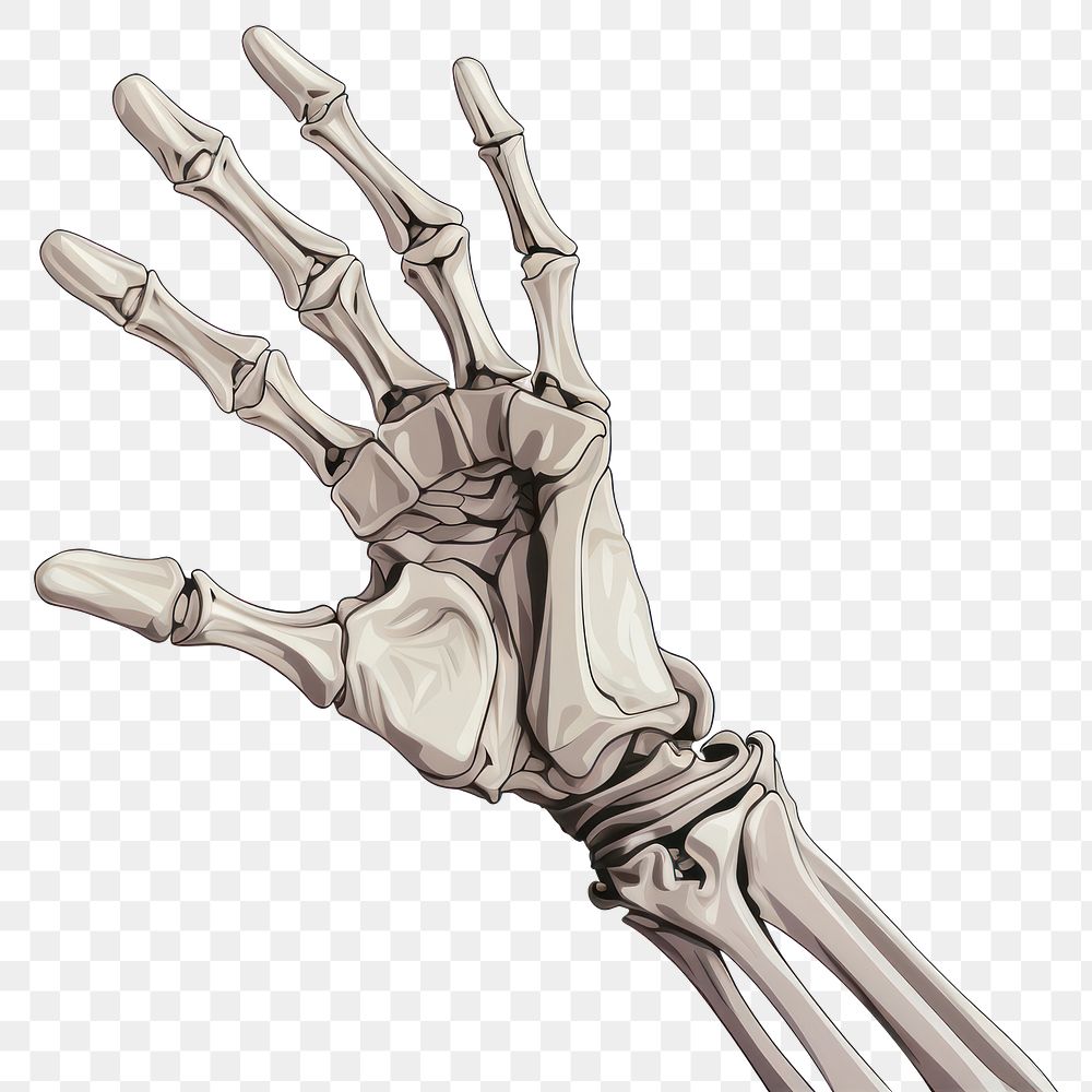PNG Skeleton hand electronics fracture hospital. AI generated Image by rawpixel.