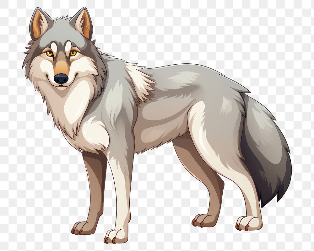 PNG Wolf wolf cartoon animal. AI generated Image by rawpixel.