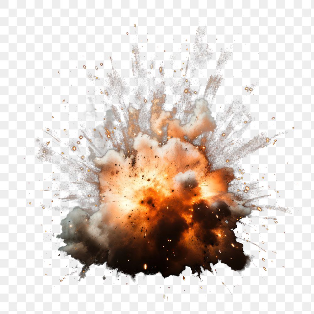 PNG Explosion bomb effect, transparent background. AI generated image by rawpixel.