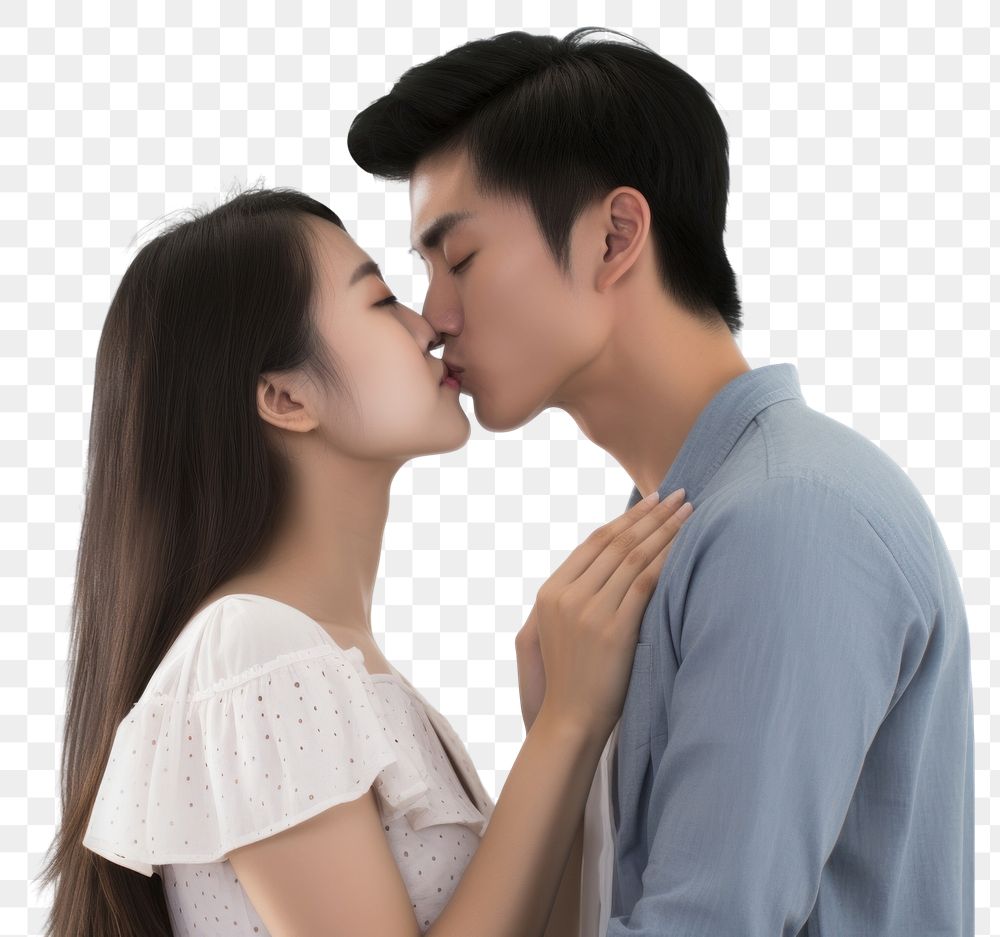 PNG Love kissing affectionate togetherness. AI generated Image by rawpixel.