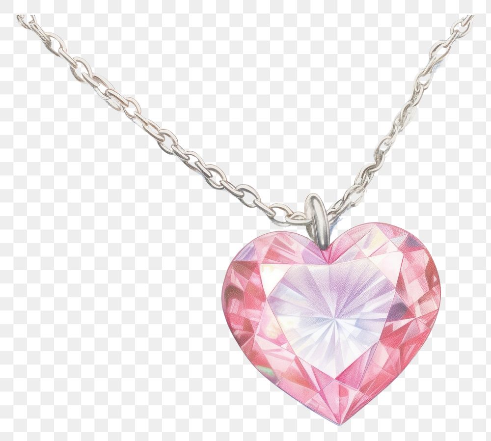 PNG Diamond heart necklace jewelry pendant locket. 