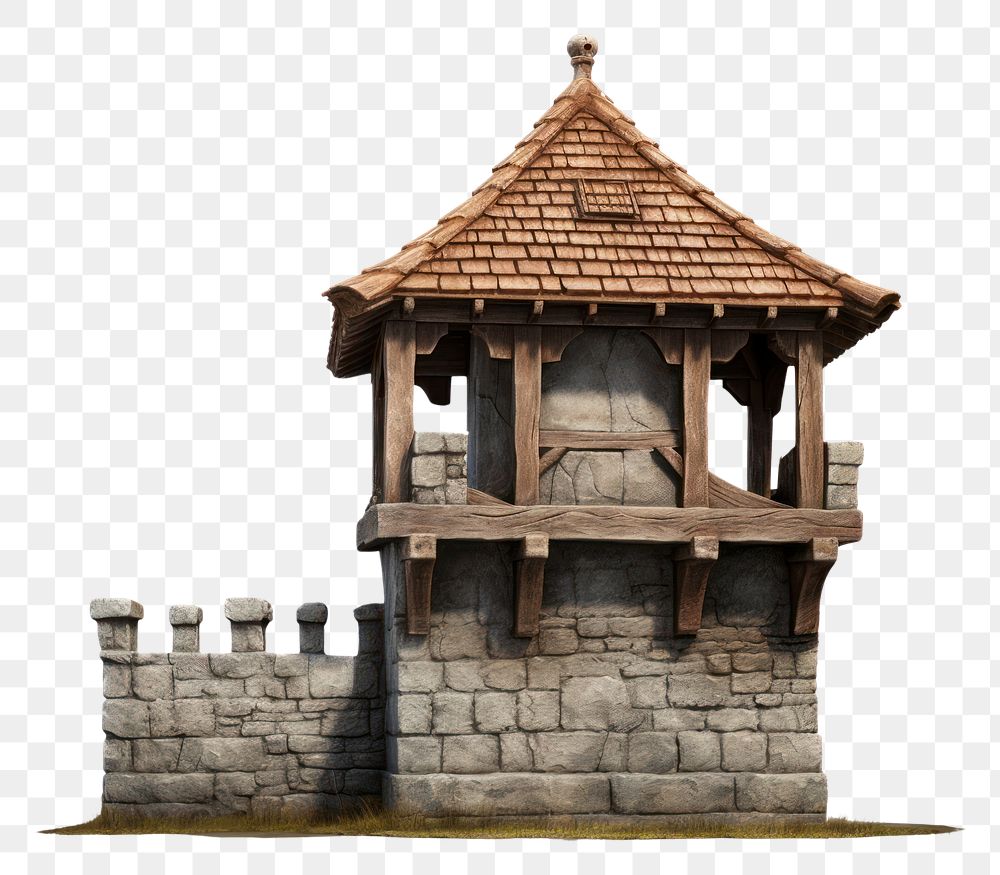 PNG Medival guard post architecture building outdoors. AI generated Image by rawpixel.