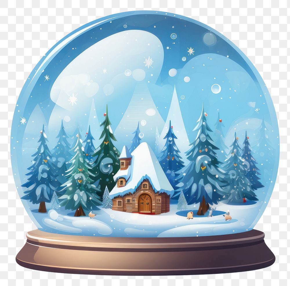PNG  Snow globe christmas transparent illuminated. AI generated Image by rawpixel.