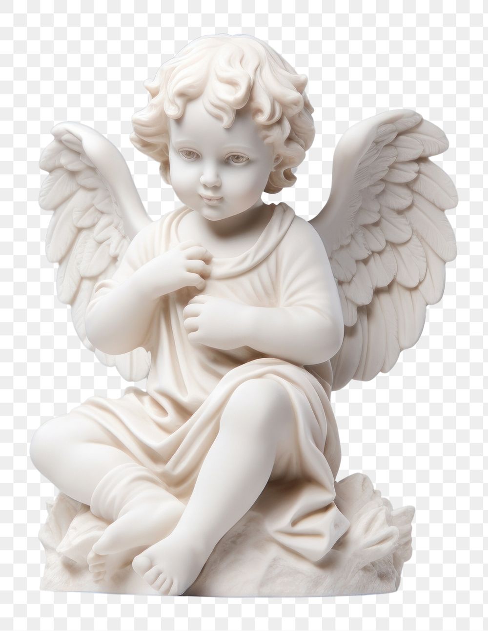 PNG Baby Angel Statue angel statue representation. 