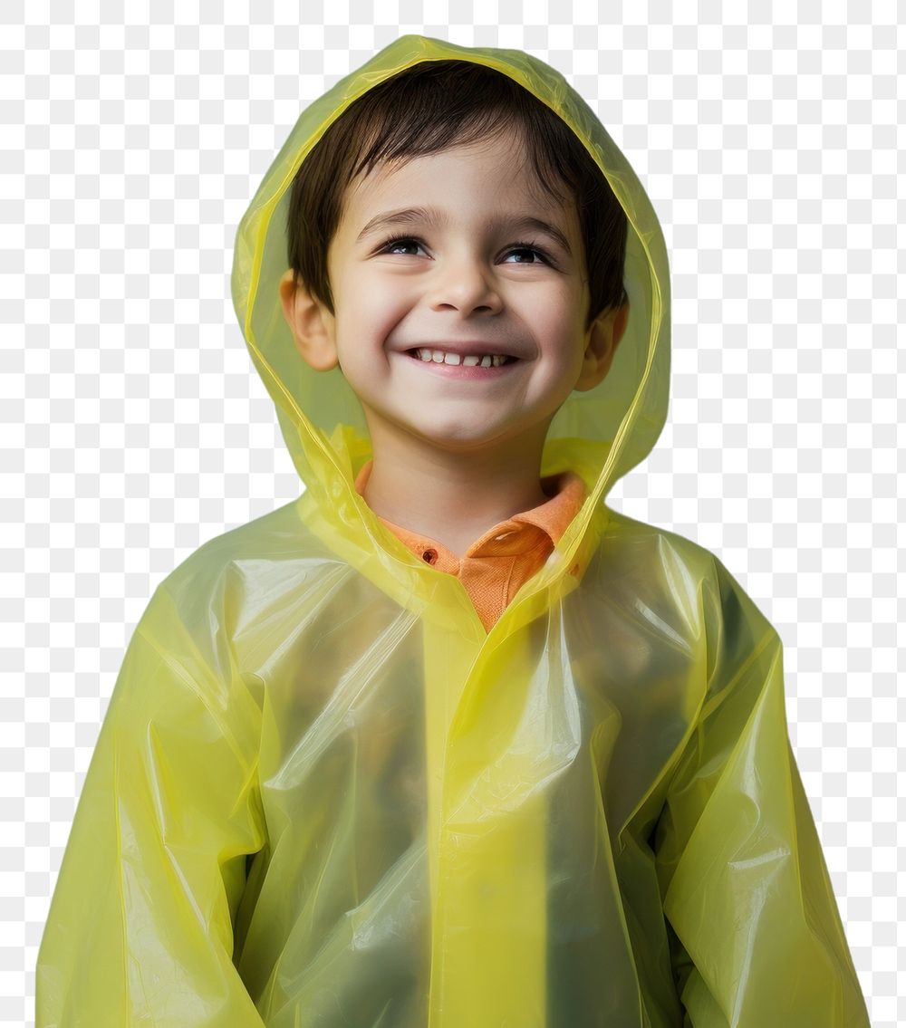 PNG Kid wearing a raincoat standing smiling sweatshirt. AI generated Image by rawpixel.