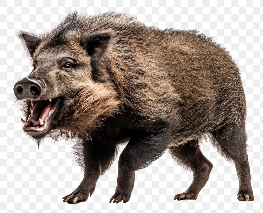 PNG Wild boar wildlife mammal animal. 